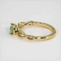 0.44 Ct. Green Sapphire Ring, 14K Yellow Gold 4