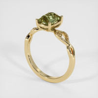 2.04 Ct. Green Sapphire Ring, 14K Yellow Gold 2