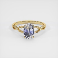 2.44 Ct. Bi Color Sapphire Ring, 14K Yellow Gold 1