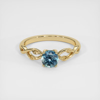 0.64 Ct. Sapphire Ring, 14K Yellow Gold 1