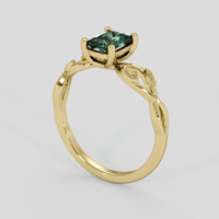 1.05 Ct. Green Sapphire Ring, 14K Yellow Gold 2