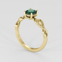 0.89 Ct. Green Sapphire Ring, 14K Yellow Gold 2