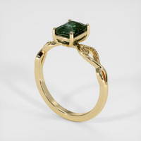 1.57 Ct. Bluish Green Sapphire Ring, 14K Yellow Gold 2