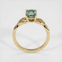 2.02 Ct. Bluish Green Sapphire Ring, 14K Yellow Gold 3