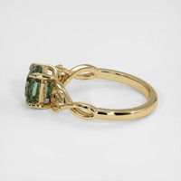 2.02 Ct. Bluish Green Sapphire Ring, 14K Yellow Gold 4