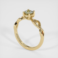 0.38 Ct. Bi Color Sapphire Ring, 14K Yellow Gold 2