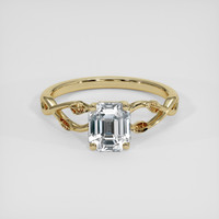 1.39 Ct. White Sapphire Ring, 14K Yellow Gold 1