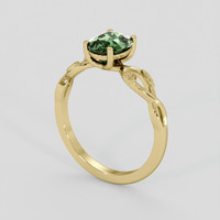 1.49 Ct. Green Sapphire Ring, 14K Yellow Gold 2
