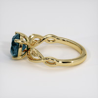 1.73 Ct. Bluish Green Sapphire Ring, 14K Yellow Gold 4
