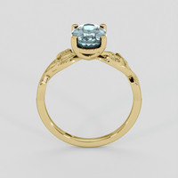 1.85 Ct. Greenish Blue Sapphire Ring, 14K Yellow Gold 3