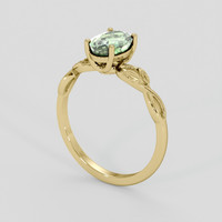 1.42 Ct. Green Sapphire Ring, 14K Yellow Gold 2