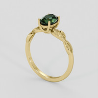 1.25 Ct. Green Sapphire Ring, 14K Yellow Gold 2