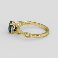 0.99 Ct. Bluish Green Sapphire Ring, 14K Yellow Gold 4
