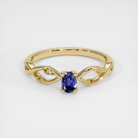 0.28 Ct. Color Change Sapphire Ring, 14K Yellow Gold 1