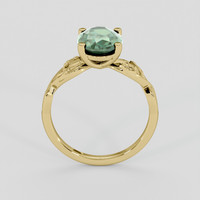 2.00 Ct. Bluish Green Sapphire Ring, 14K Yellow Gold 3