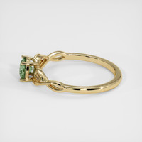 0.58 Ct. Bluish Green Sapphire Ring, 14K Yellow Gold 4