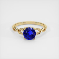 1.47 Ct. Blue Sapphire Ring, 14K Yellow Gold 1