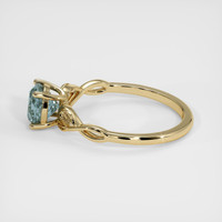 1.53 Ct. Bluish Green Sapphire Ring, 14K Yellow Gold 4