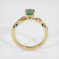 0.90 Ct. Yellowish Green Sapphire Ring, 14K Yellow Gold 3
