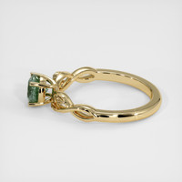 0.90 Ct. Yellowish Green Sapphire Ring, 14K Yellow Gold 4