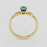 0.77 Ct. Bluish Green Sapphire Ring, 14K Yellow Gold 3