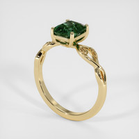 1.66 Ct. Bluish Green Sapphire Ring, 14K Yellow Gold 2
