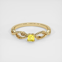 0.42 Ct. Sapphire Ring, 14K Yellow Gold 1