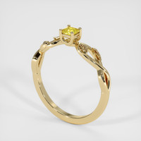 0.42 Ct. Sapphire Ring, 14K Yellow Gold 2