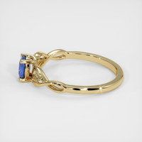 0.40 Ct. Blue Sapphire Ring, 18K Yellow Gold 4