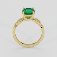 1.33 Ct. Emerald Ring, 18K Yellow Gold 3