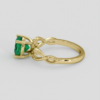 1.33 Ct. Emerald Ring, 18K Yellow Gold 4