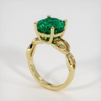 3.85 Ct. Emerald   Ring, 18K Yellow Gold 2
