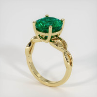 3.85 Ct. Emerald Ring, 18K Yellow Gold 2