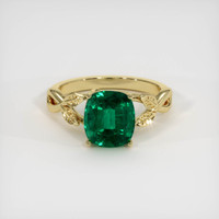 2.44 Ct. Emerald Ring, 18K Yellow Gold 1