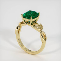 2.44 Ct. Emerald Ring, 18K Yellow Gold 2