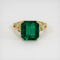 5.09 Ct. Emerald Ring, 18K Yellow Gold 1