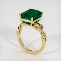 5.09 Ct. Emerald Ring, 18K Yellow Gold 2