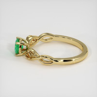 0.47 Ct. Emerald Ring, 18K Yellow Gold 4