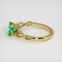 0.73 Ct. Emerald Ring, 18K Yellow Gold 4