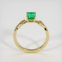 0.88 Ct. Emerald Ring, 18K Yellow Gold 3