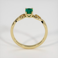 0.46 Ct. Emerald Ring, 18K Yellow Gold 3