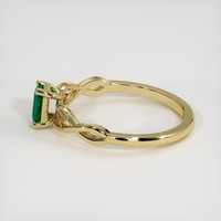 0.46 Ct. Emerald Ring, 18K Yellow Gold 4