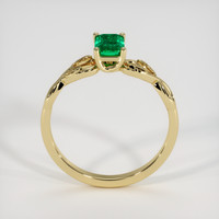 0.48 Ct. Emerald Ring, 18K Yellow Gold 3