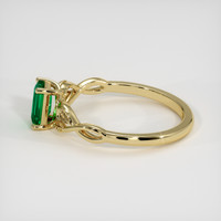 0.48 Ct. Emerald Ring, 18K Yellow Gold 4