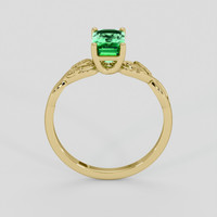 1.08 Ct. Emerald Ring, 18K Yellow Gold 3