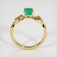 0.64 Ct. Emerald Ring, 18K Yellow Gold 3