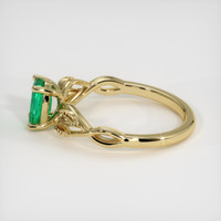 0.64 Ct. Emerald Ring, 18K Yellow Gold 4