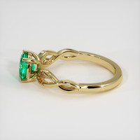 0.80 Ct. Emerald Ring, 18K Yellow Gold 4