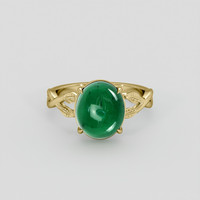 3.25 Ct. Emerald Ring, 18K Yellow Gold 1