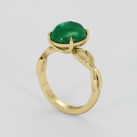 3.25 Ct. Emerald Ring, 18K Yellow Gold 2